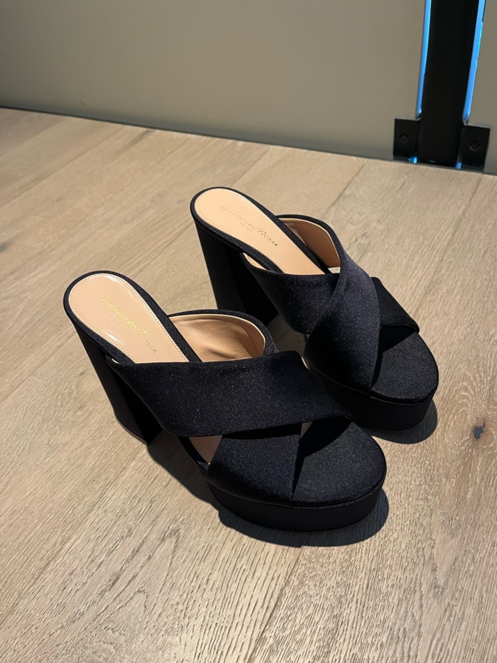 GIANVITO ROSSI Satin-jersey platform mules - Picture 11 of 11